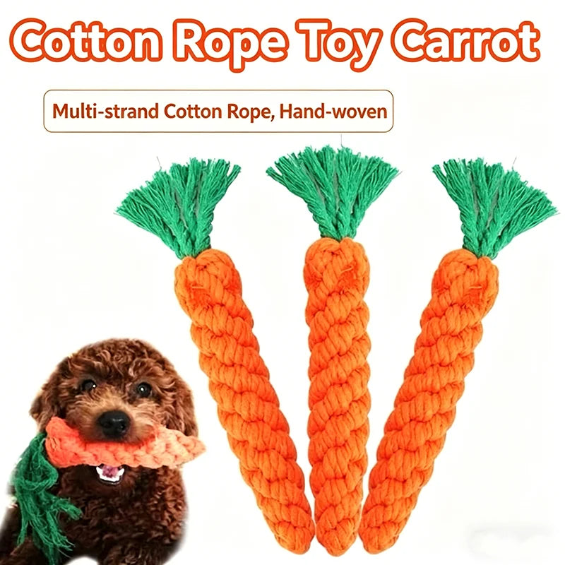 🥕 Carrot Rope Chew Toy