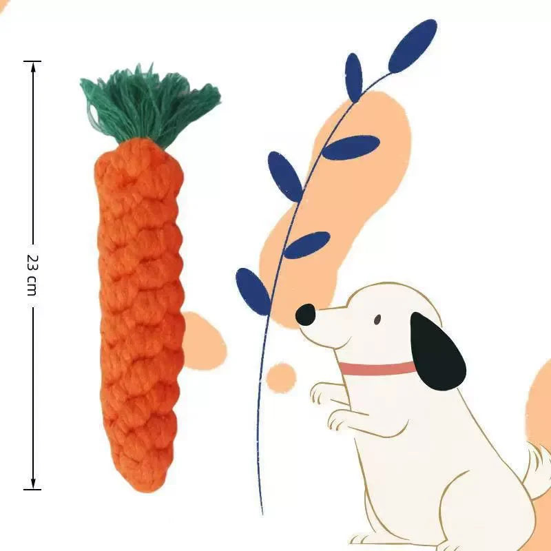 🥕 Carrot Rope Chew Toy